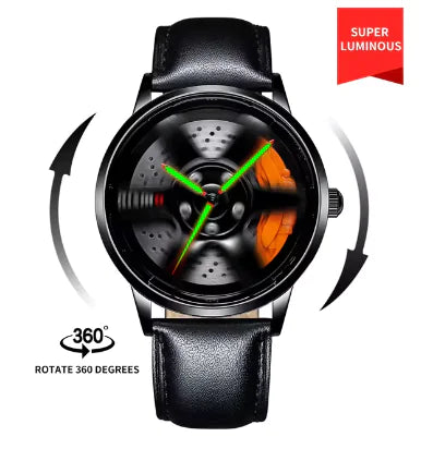 3D Real Man Watches Waterproof Rotate Watches Rim